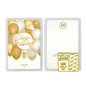การ์ดทองคำแท่ง Happy birthday
