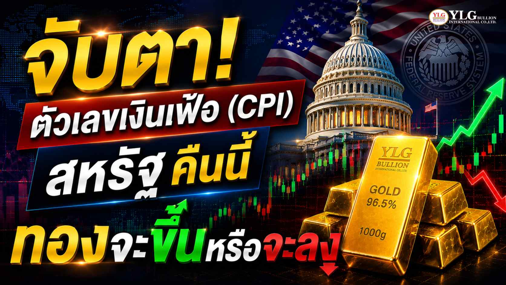 ตลาดจับตาตัวเลข CPI คืนนี้ ทองจะขึ้นหรือจะลง?